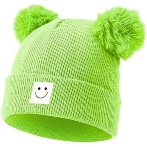 AZJ Baby Beanie Hat Toddler Infant Winter Knitted Hat Kids Soft Warm Pom Pom Beanie Cap for Boys Girls