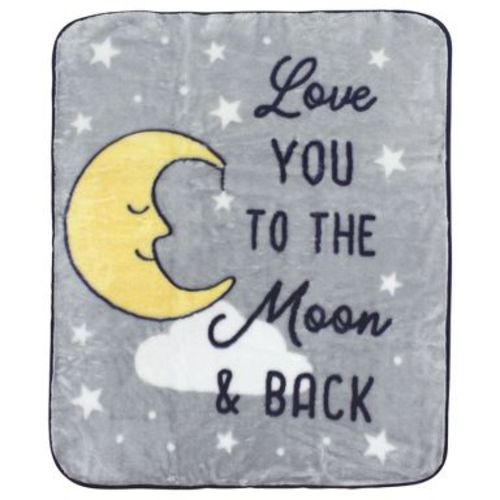 Hudson Baby Infant Boys High Pile Plush Blanket, Moon, One Size
