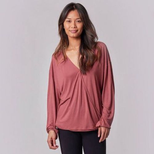 Of an Origin Organic Cotton Long-Sleeve Wrap Blouse (Terra, X Large)