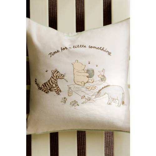 PRINT-MOTIF CANVAS CUSHION COVER