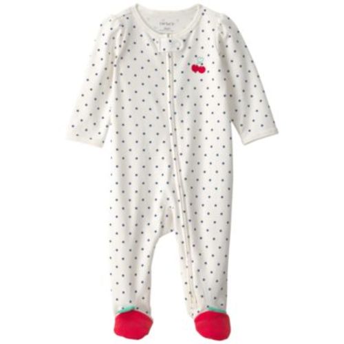 Baby Girls' Cherry 2-Way Zip Sleep & Play Pajama