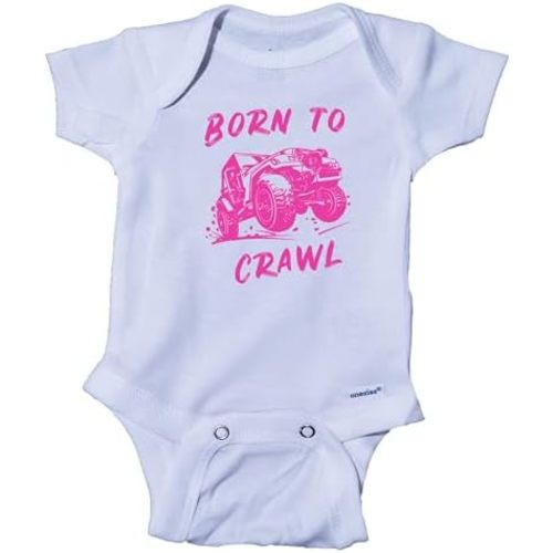 Snappy Suits Born to Crawl Off-roading 4x4 Offroad Crawler Cute Infant Bodysuit Baby Romper Short Sleeve Onesie