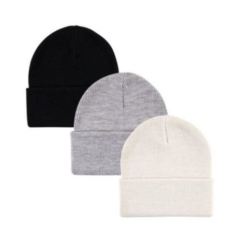Toddler Unisex Knitted Fold-Over Beanies