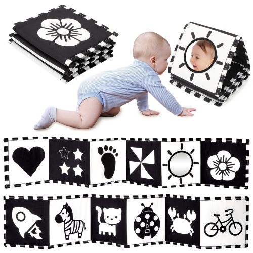 Urmywo Black And White Baby Toys 0-3 Months, High Contrast Newborn Toys 0-3 Months Brain Development, Tummy Time Toys, Soft Baby