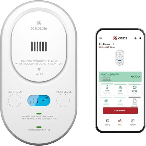 Kidde Smart CO Detector + Indoor Air Quality, Plug-in & AA Battery, COPDLQW