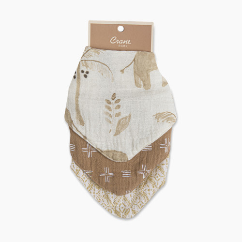 Crane Baby Cotton 4 Layer Muslin Bib Set (3 Pack) - Kendi