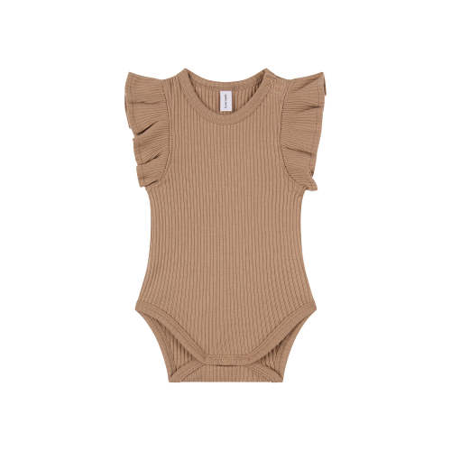 Baby Summer Frill Onesie - Chocolate