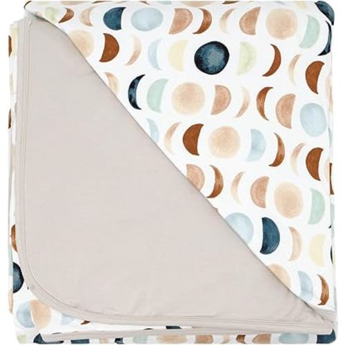 Little Sleepies Cloud Blanket, Soft Viscose from Bamboo Toddler & Baby Blanket for Boys & Girls, Lightweight, Perfect for Hot Sleepers, 65" x 85", Oversized (Luna Neutral)