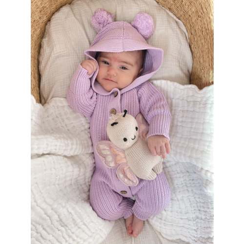 Little B's Classic Hoodie Jumpsuit - Violet
