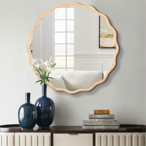 Solid Wood Wavy Mirror For Home Decor | Wayfair