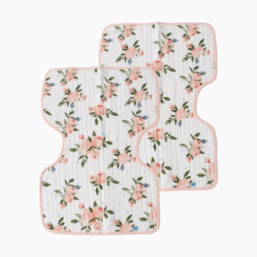 Little Unicorn Cotton Muslin Burp Cloth (2 Pack) - Watercolor Roses