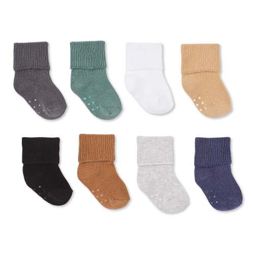 George Baby Boys' Crew Socks 8-Pack, Sizes 0/3-5/8
