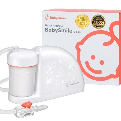 BabySmile – Baby Nasal Aspirator for S-504 Models | BPA-Free Electric Nose Cleaner for Mucus, Snot & Boogers | Simple Controls & Easy-to-Clean Parts | Infant & Toddler Nose Care