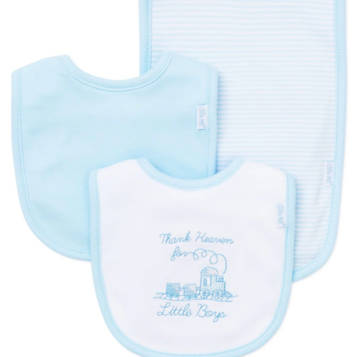 Thank Heaven For Little Boys Bib & Burp Set