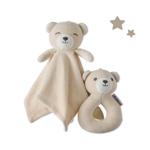 SNUGGLE + SHAKE - Baby Lovey Security Blanket Toy and Rattle Set