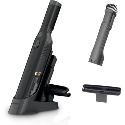 Shark WANDVAC Cordless Hand Vac, Lightweight, Versatile and Portable at 1.4 lbs., Powerful Suction for Pet Hair, Charging Dock, One-Touch Empty for Car & Home, Duster Crevice Tool, Black, WV201BK