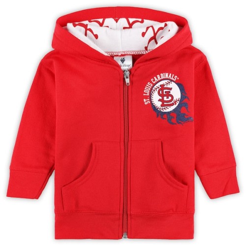 Infant St. Louis Cardinals Soft as a Grape Red Baseball Full-Zip Hoodie