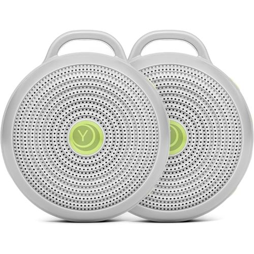 Yogasleep Hushh Portable White Noise Sound Machine for Baby - 2 Pack - 3 Natural Sounds with Volume Control, Compact Size, Noise Canceling for Sleep Aid, Office Privacy, & Meditation, Registry Gift