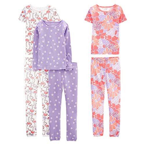 Simple Joys by Carter's Girls 6-piece Snug Fit Cotton Pajama Set