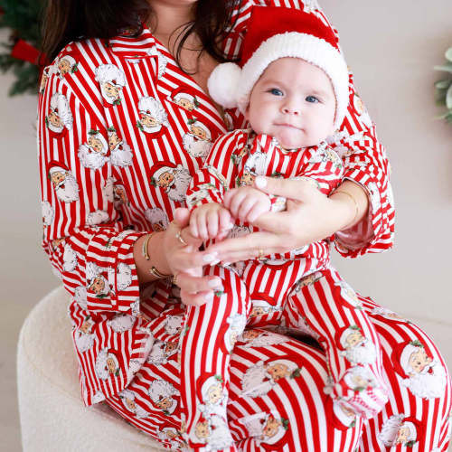 Santa Claus Lane Zipper Footie
