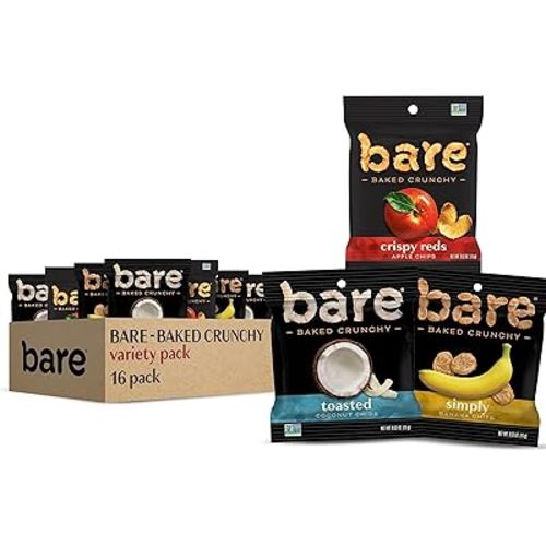 Bare Baked Crunchy, Fruit Variety Pack, 0.53 Ounce (Pack of 16)