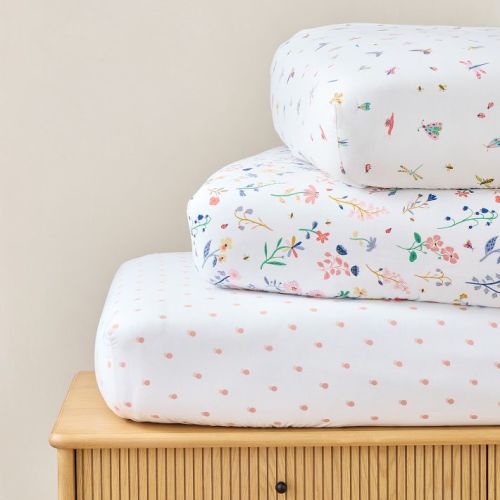 Organic Little Garden Crib Fitted Sheet Bundle
