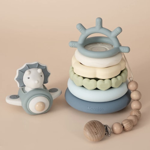 Dino Stacking Teething Rings