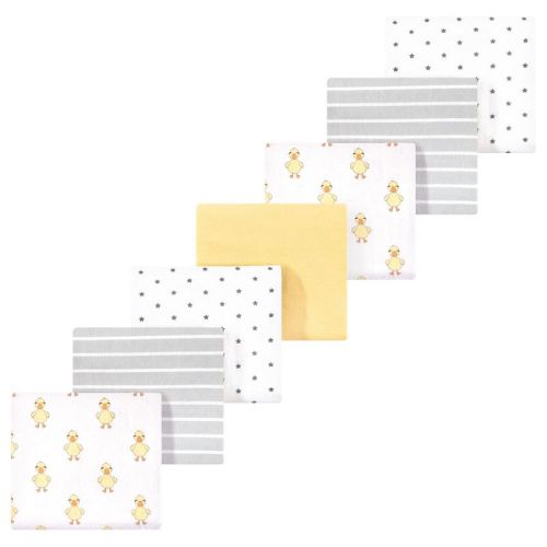 Luvable Friends Hudson Baby Flannel Receiving Blankets 7pk, Yellow Duck