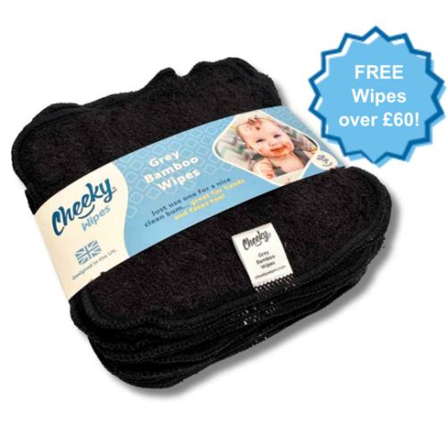 Reusable Bamboo Wipes - Charcoal Grey - Faces or Bums