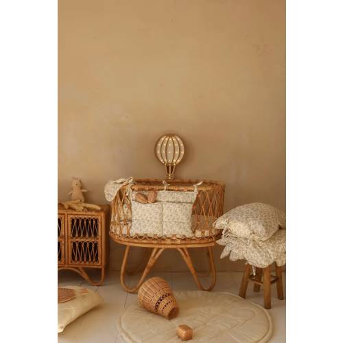 Retro Floral Crib Pocket Organizer: Organic Cotton Baby Bedding