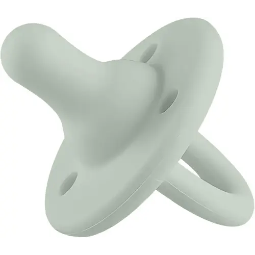 Lee Lee and Me Paci - Sage Color - 100% Medical Grade Silicone Pacifier Breast-Like Nipple Design for Better Latch - Size 0-18 Months