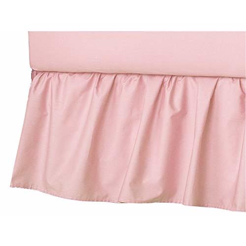 American Baby Company Mini Crib Skirt (24" x 38"), Ultra Soft Microfiber Ruffled Mini Crib Bed Skirt, Blush Pink, for Boys & Girls