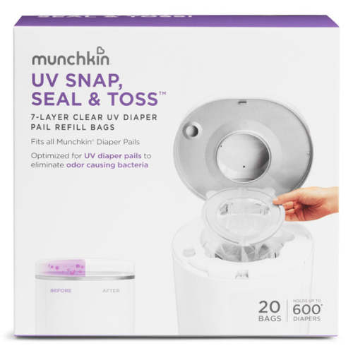 UV Snap, Seal & Toss™ Diaper Pail Refill Bags, 20 Pack | Munchkin