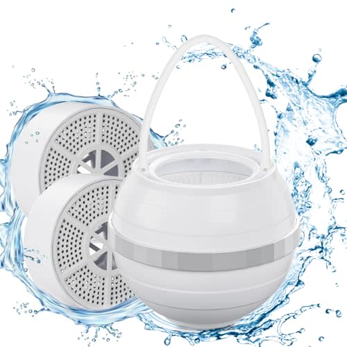 Bath Filter for Tub Faucet Fitespot, Bath Water Filter 2 Filters Cartridges 10 Stages Filtration, Bath Filter Faucet 2,500 Gallons Removes Chlorine, Shower Filter for Healthier Skin Hair (White)
