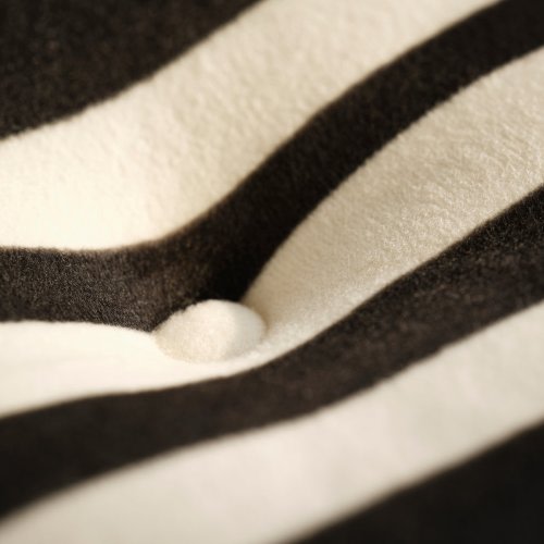 SANDLÖPARE Stool cover - black white/zebra pattern 38 cm (15 ")