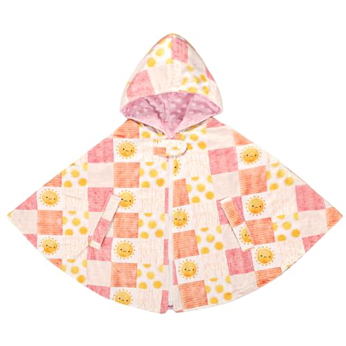 SWESEN Winter Baby Car Seat Poncho for Boys Girls, Warm Carseat Poncho for Toddlers, Soft Kids Hooded Cloak, Carseat Coats for 0-4 Years