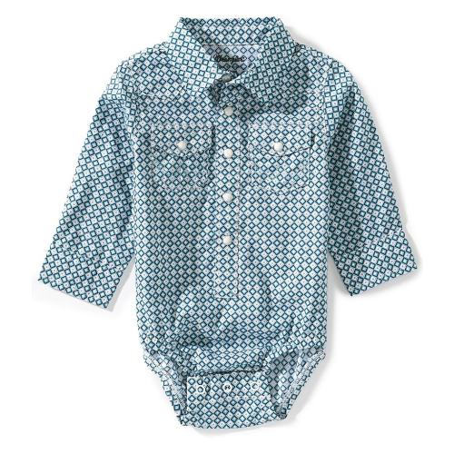 Wrangler® Baby Boys Point Color Long-Sleeve Printed Bodysuit
