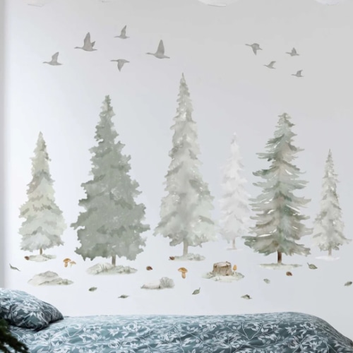 Nordic Pine Forest wall stickers for happy kids rooms — Made of Sundays
