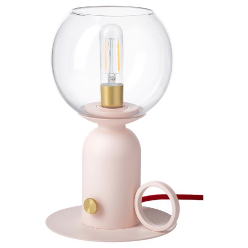 ÅSKMULLER Table lamp - dimmable light pink/red 9 "