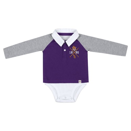 LSU Tigers Colosseum Infant Pete Rugby Bodysuit - Purple