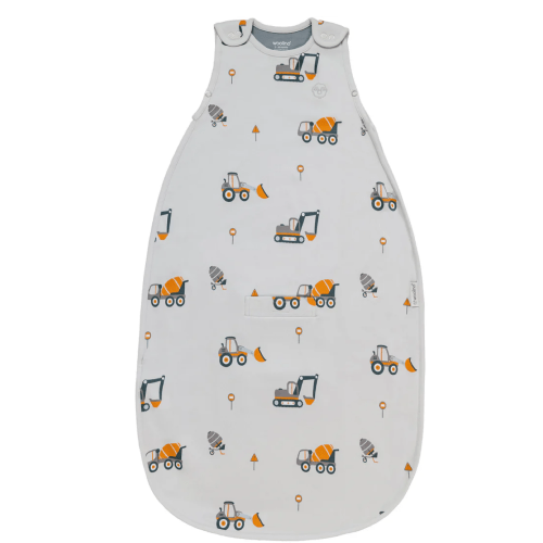 4 Season® Ultimate Baby Sleep Bag, Merino Wool & Organic Cotton, Heavy Machinery