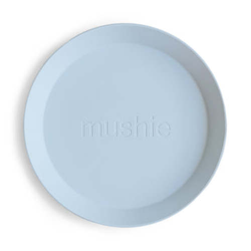 Mushie Baby Round Dinnerware Plates, Set of 2