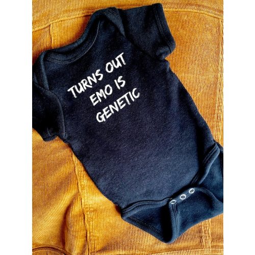 Turns Out Emo is Genetic Black Baby Onesie - Etsy