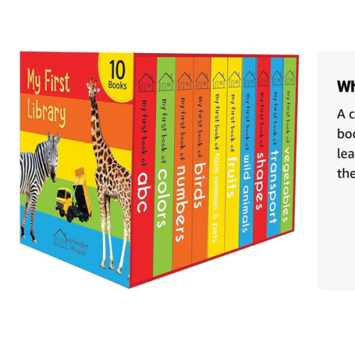My First Library: Boxset of 10 Board Books for Kids
