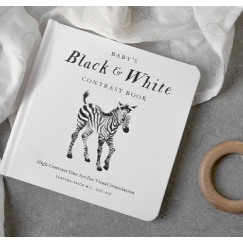 Baby's Black and White Contrast Book: High-Contrast Art for Visual Stimulation at Tummy Time (Tabitha Paige Children's Book Series)