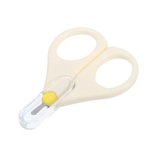 Unique Bargains Children Portable Short Handle Nail Scissors Toenail Clippers 3.15"x2.24"x0.39" 1 Pc Beige