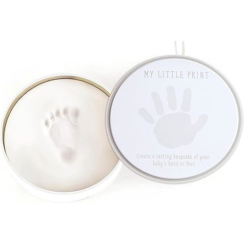 Reece Studio My Little Print Baby Handprint or Footprint Clay Keepsake Tin