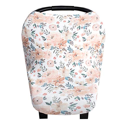 Copper Pearl Nursing Cover for Breastfeeding – Multi-Use Baby Car Seat Cover, Stroller Cover & Breast Feeding Cover Up for Women, Stretchy Breathable High Quality Cover for Boy or Girl, Autumn