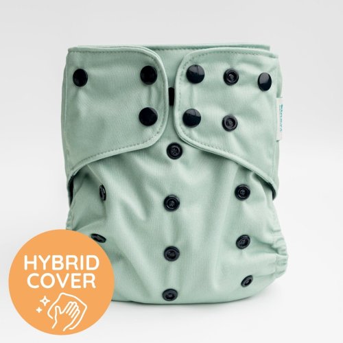 One Size Wipeable Cloth Diaper Cover in Solid Color in Moss Light Green from Kinder Diapers – Kinder Cloth Diaper Co.