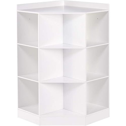 RiverRidge Home 6-Cubby, 3-Shelf Corner Cabinet for Kids, White